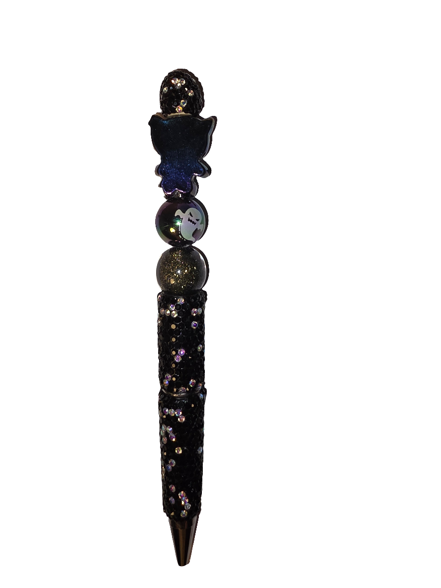 Halloween Scream Rhinestone Beaded Pen