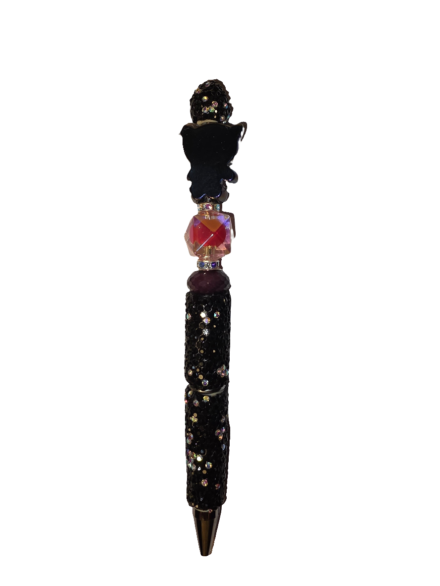 Halloween Scream Rhinestone Beaded Pen