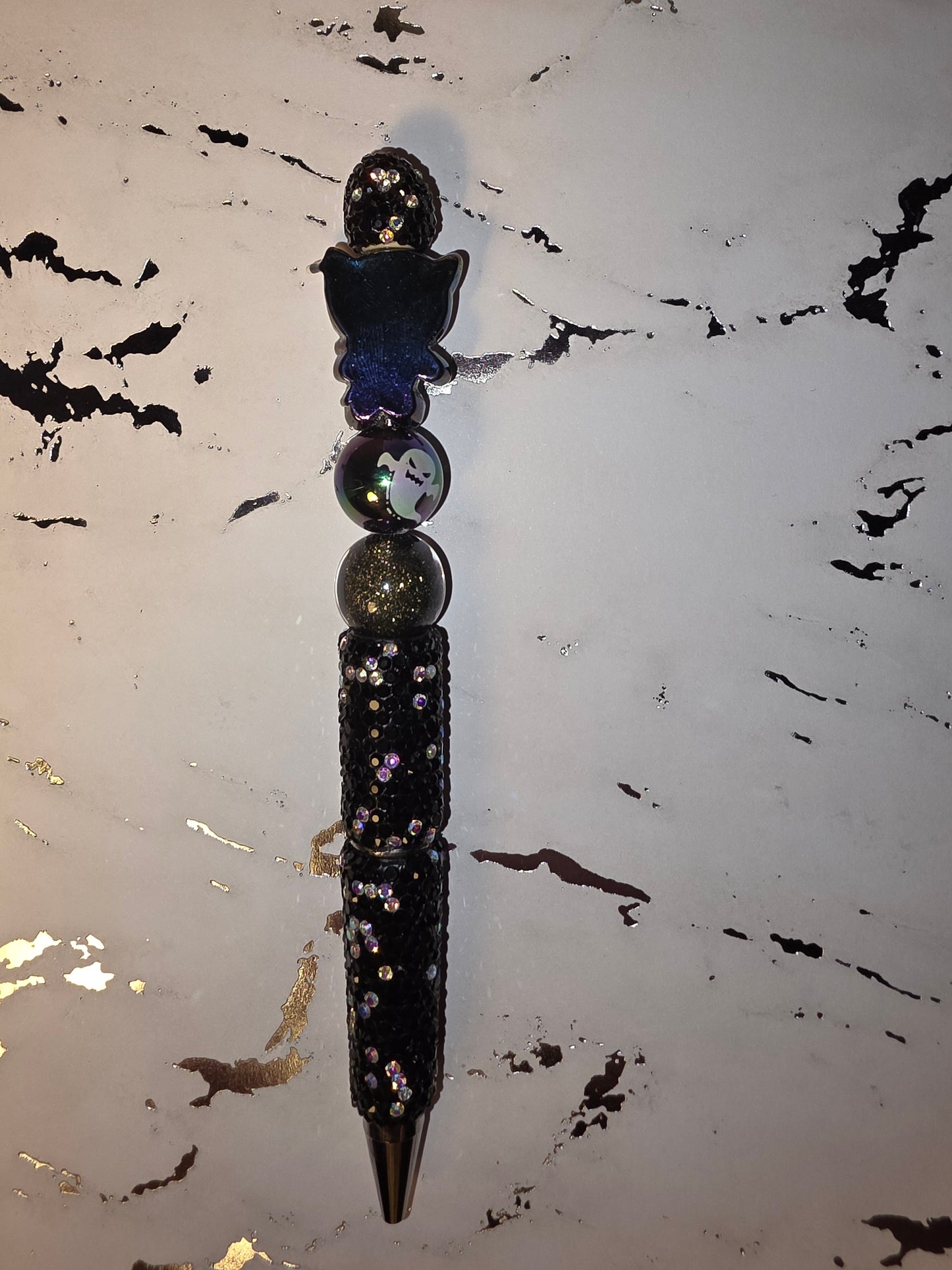 Halloween Scream Rhinestone Beaded Pen