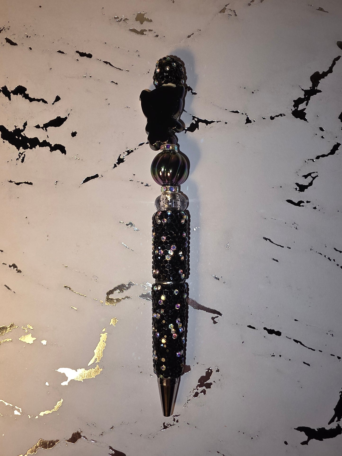 Halloween Scream Rhinestone Beaded Pen