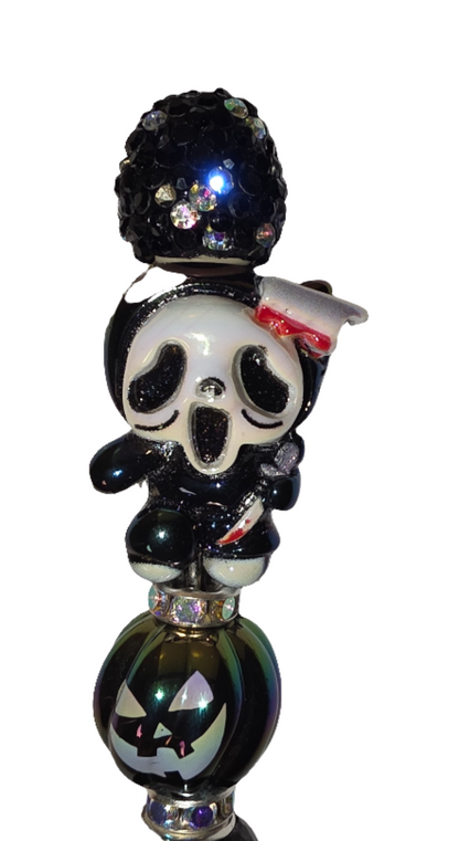 Halloween Scream Rhinestone Beaded Pen