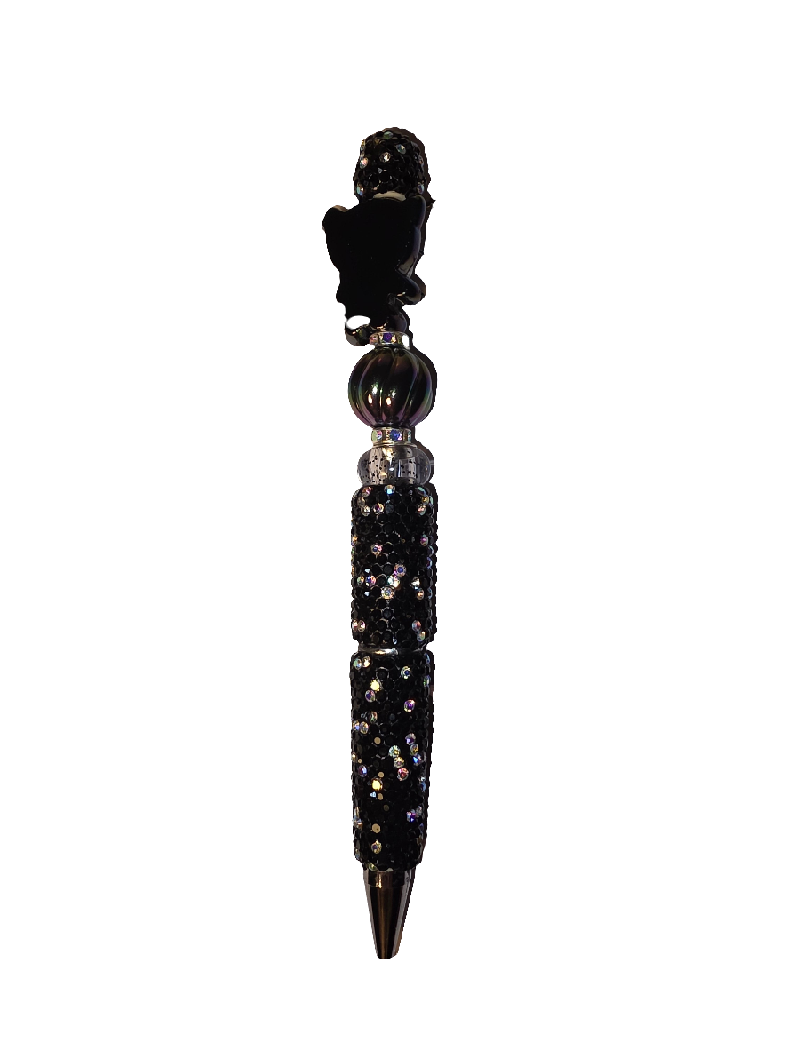 Halloween Scream Rhinestone Beaded Pen