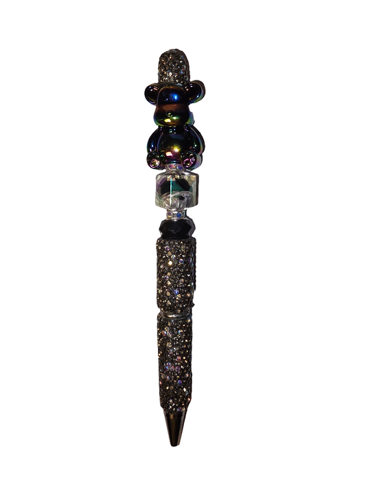 Bear Rhinestone Beaded Pen