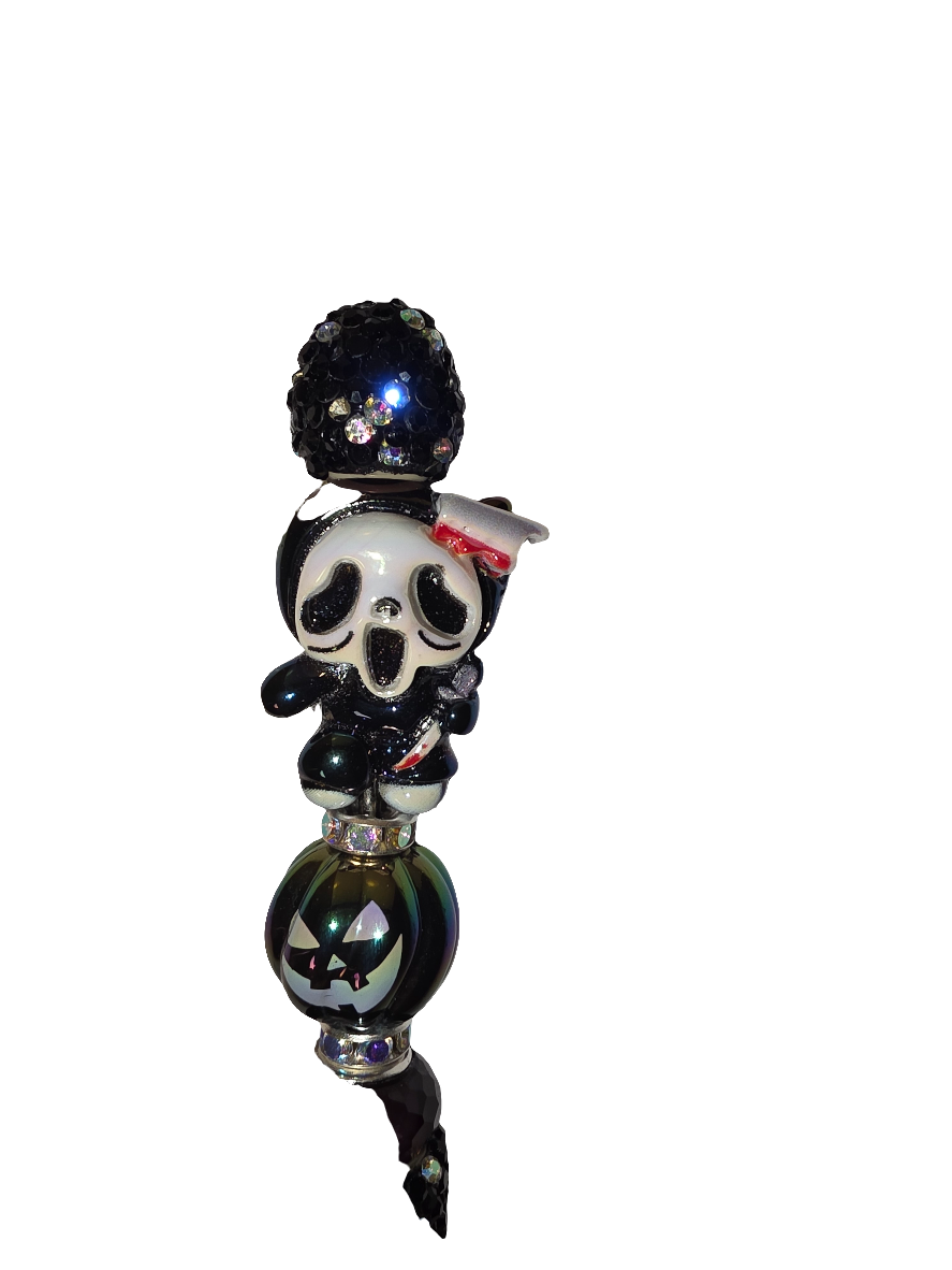 Halloween Scream Rhinestone Beaded Pen