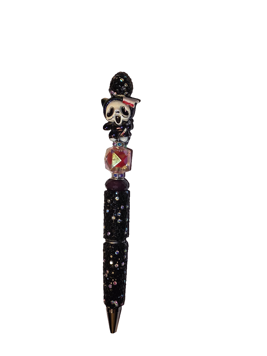 Halloween Scream Rhinestone Beaded Pen