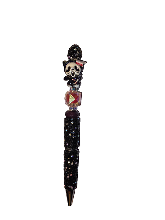 Halloween Scream Rhinestone Beaded Pen
