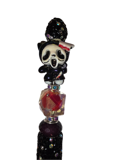 Halloween Scream Rhinestone Beaded Pen