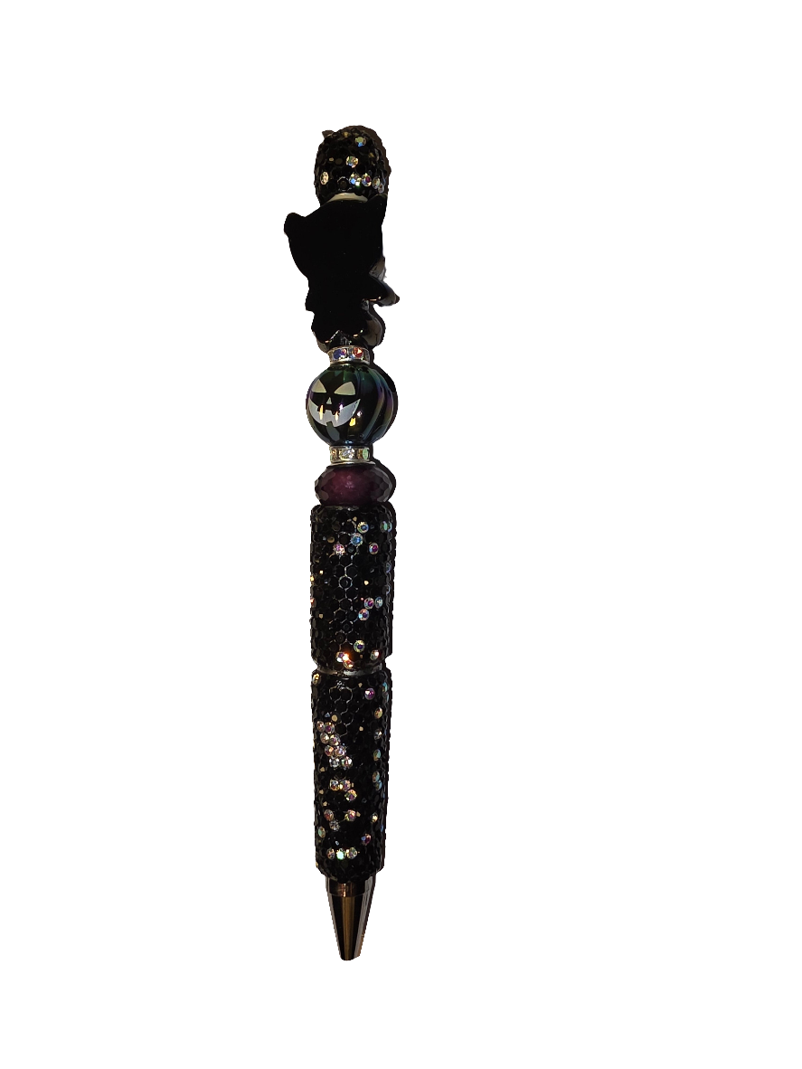 Halloween Scream Rhinestone Beaded Pen