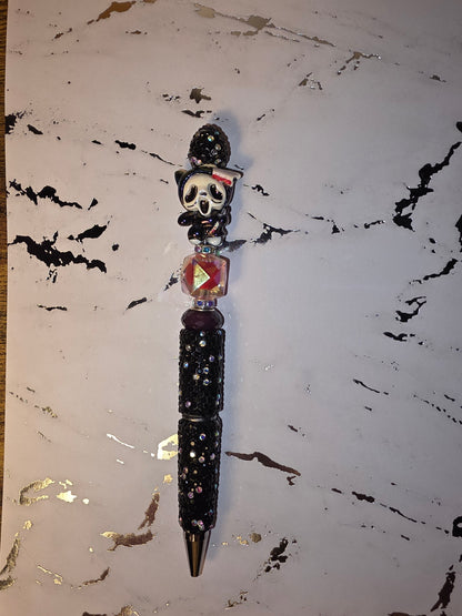Halloween Scream Rhinestone Beaded Pen