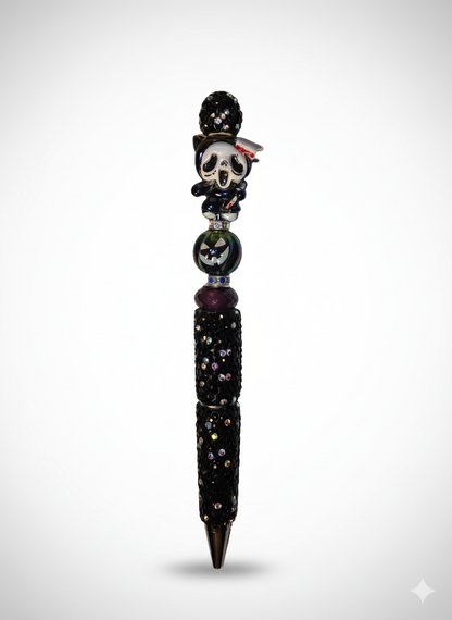 Halloween Scream Rhinestone Beaded Pen