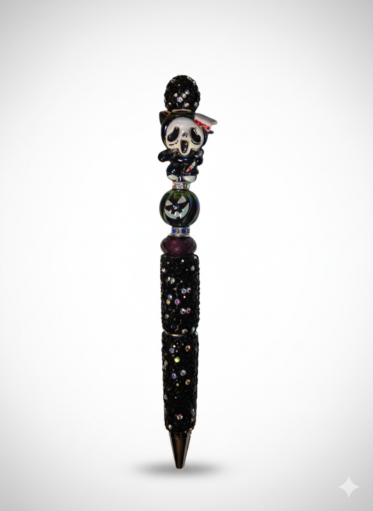 Halloween Scream Rhinestone Beaded Pen