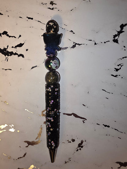 Halloween Scream Rhinestone Beaded Pen