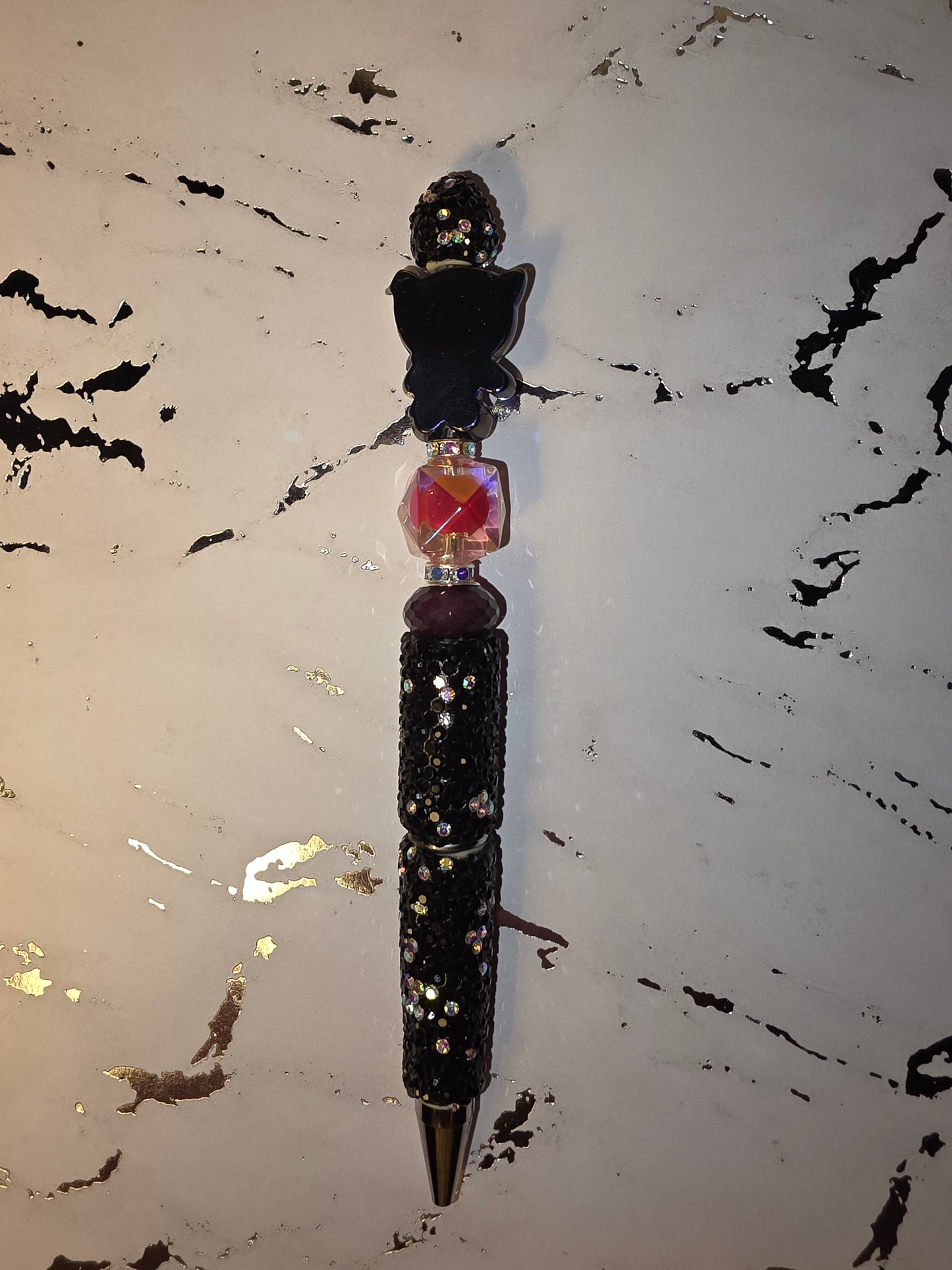 Halloween Scream Rhinestone Beaded Pen